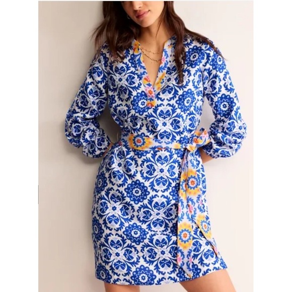 boden cleo linen tie waist dress BODEN Cleo Linen Tie Waist Dress